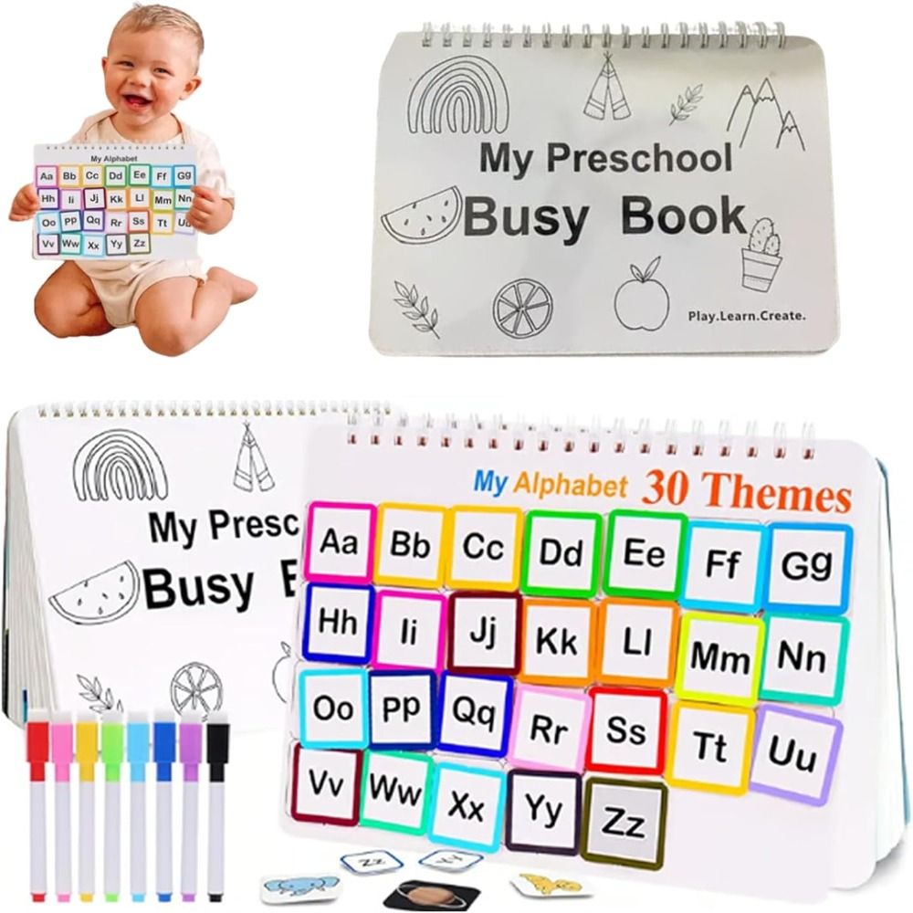 Learning Workbook Preschool - Książeczka Manipulacyjna dla Maluchów Moja Przedszkolna