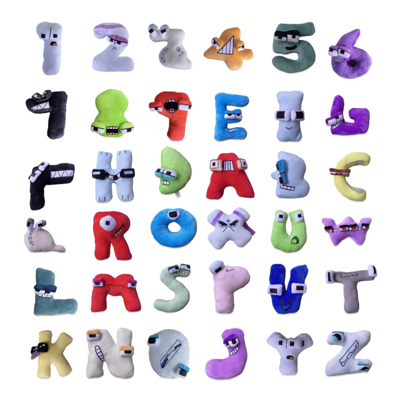 Kids Educational - Alphabet Numbers & More - 26 szt. Zestaw pluszowych zabawek z