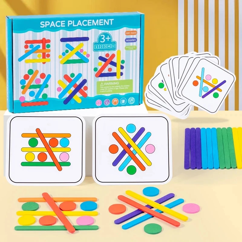 Kids Educational Box - Dziecięca tęczowa łamigłówka myślenia Drewniane DIY