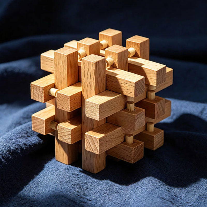 Game Educational For Kids Free - Puzzle Luban Lock Eighteen LuoHan, drewniane