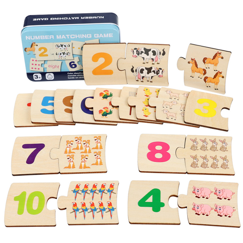 Kids Educational Box - Drewniane puzzle dla dzieci z motywem