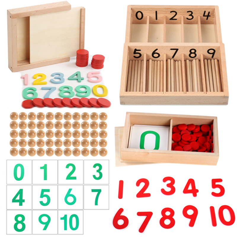 Kids Education Number - Pudełko do liczenia matematyka zabawki Montessori