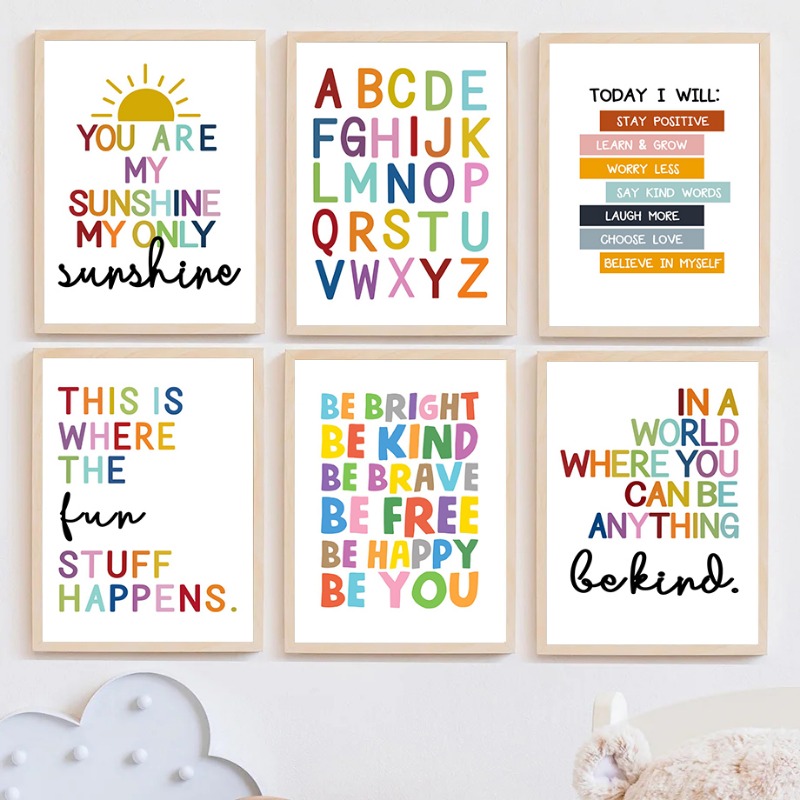 Kids Education Number - Plakat edukacyjny dla dzieci: alfabet, cyfry,