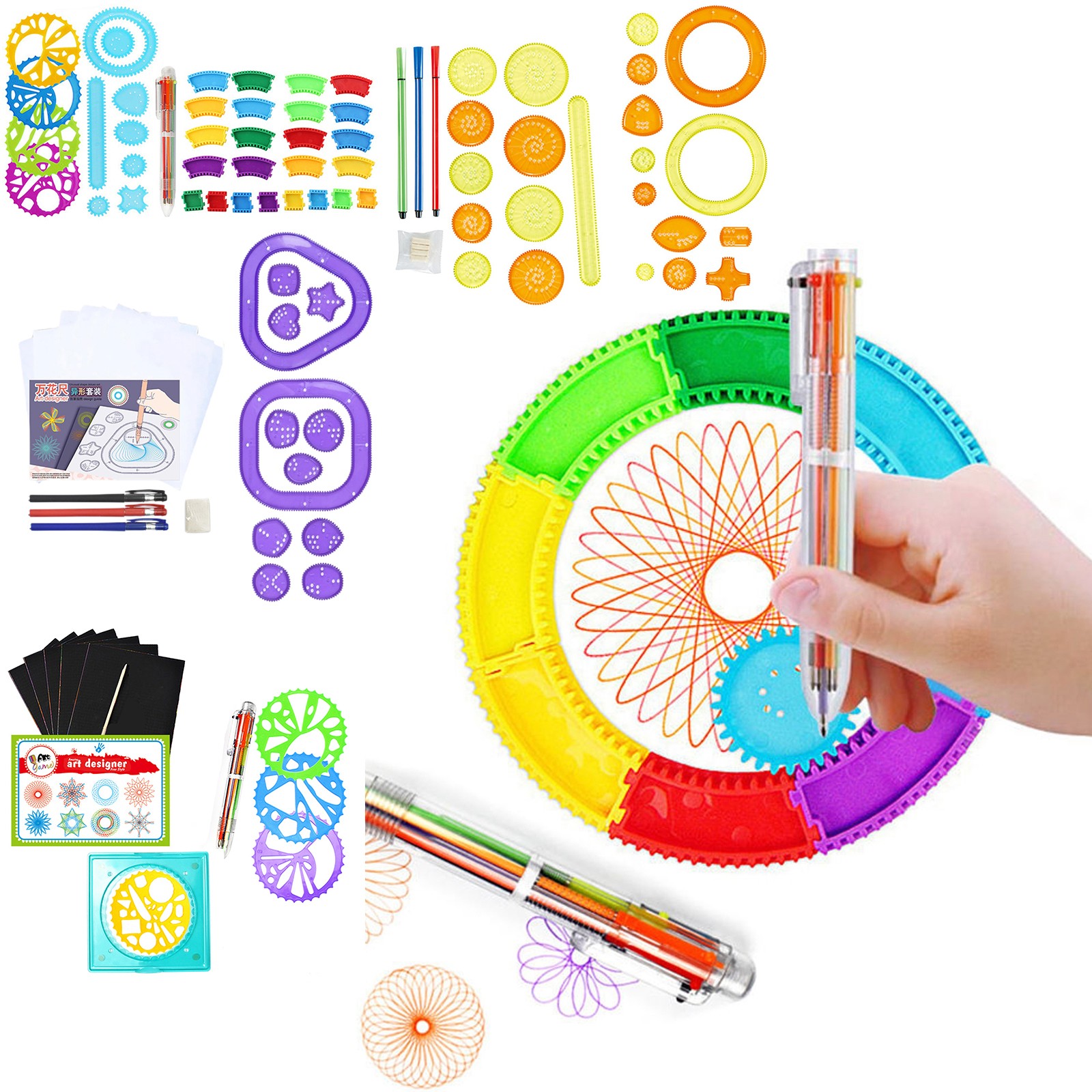 Kolorowy Zestaw Spirograph dla – Kids Education Drawing recenzja i cena