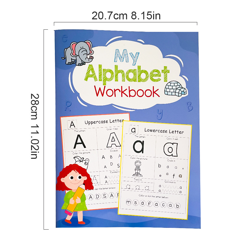 54 strony Liter A-Z Alfabet Ćw – Learning Workbook Preschool recenzja i cena