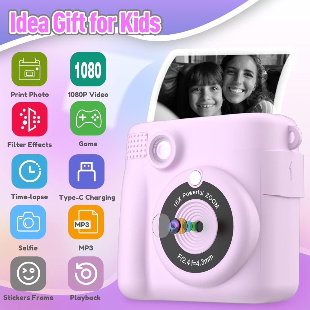 Natychmiastowy aparat fotograf – Kids Education Video recenzja i cena