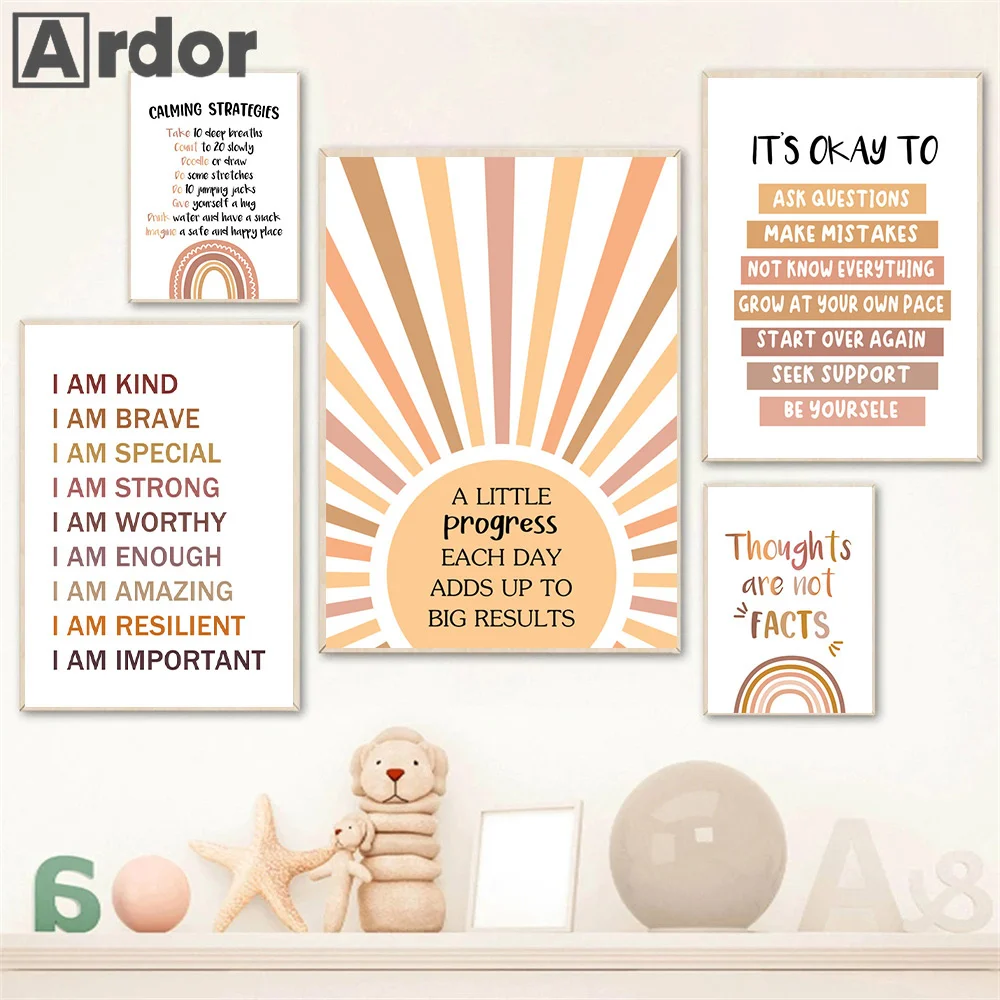 Alfabet Numer Tęczowe Plakaty  – Kids Educational - Alphabet Numbers & More recenzja i cena
