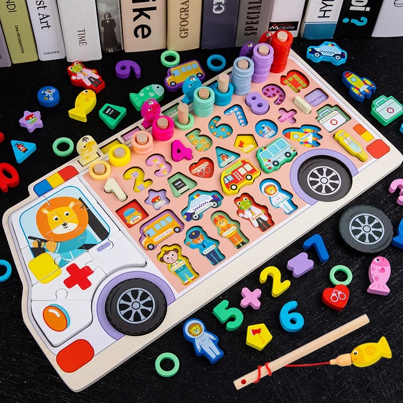 Drewniane zabawki Montessori d – Kids Education Number recenzja i cena