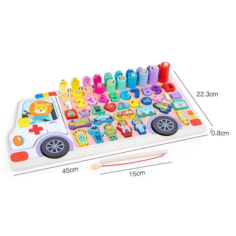 Drewniane zabawki Montessori d – Kids Education Number recenzja i cena