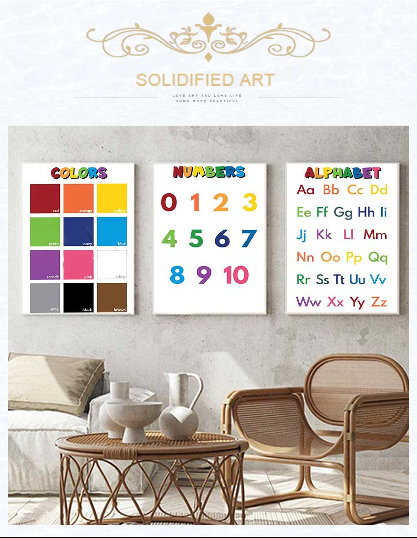 1 szt. bezramkowy plakat eduka – Kids Educational - Alphabet Numbers & More recenzja i cena